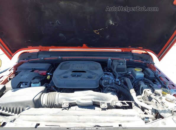 1C4HJXDN7JW211449 2018 JEEP WRANGLER UNLIMITED Orange უკანა ხედი