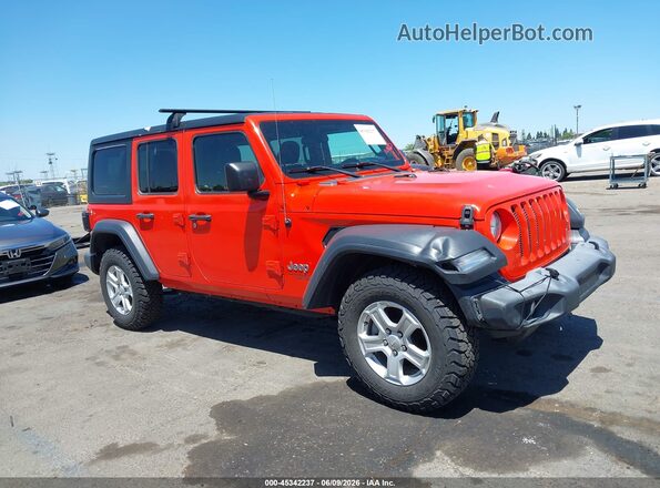 1C4HJXDN7JW211449 2018 JEEP WRANGLER UNLIMITED Orange უკანა სალონის ხედი