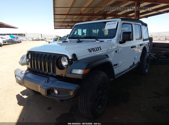 1C4HJXDN7MW817340 2021 JEEP WRANGLER UNLIMITED White Передня ліва чверть