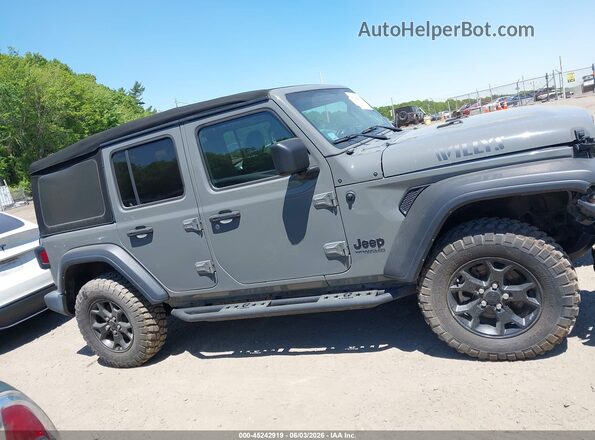 1C4HJXDN7NW167040 2022 JEEP WRANGLER UNLIMITED Gray Rear interior view