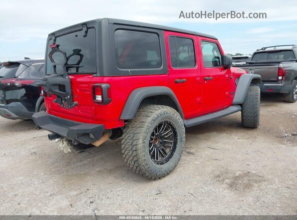 1C4HJXDN8MW645982 2021 JEEP WRANGLER UNLIMITED Red Հետևի աջ