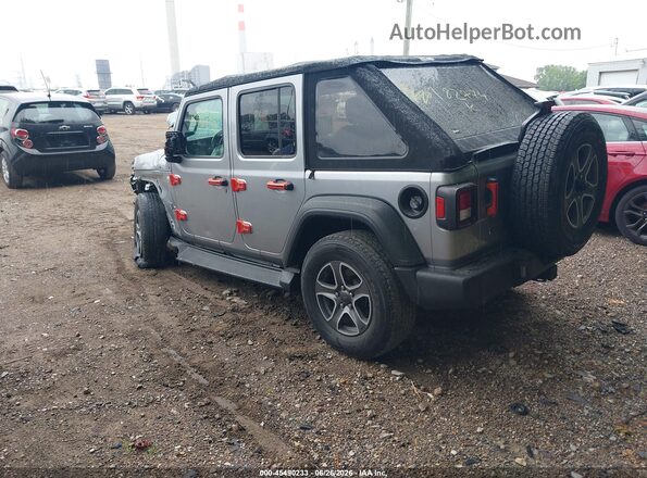 1C4HJXDNXLW182774 2020 JEEP WRANGLER UNLIMITED Silver Trasero izquierdo
