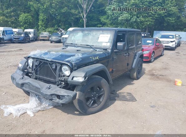 1C4HJXDNXNW162348 2022 JEEP WRANGLER UNLIMITED Black წინა მარცხენა ხედი სამი მეოთხედიდან