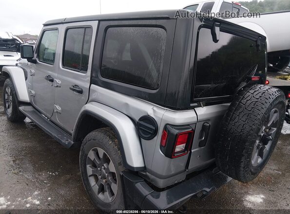 1C4HJXEG1JW199461 2018 JEEP WRANGLER UNLIMITED Silver Հետևի ձախ