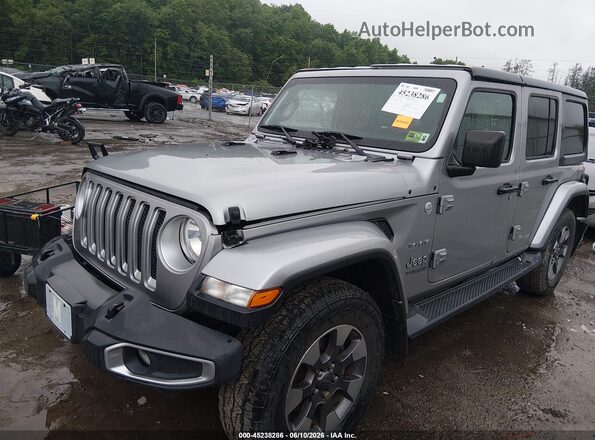 1C4HJXEG1JW199461 2018 JEEP WRANGLER UNLIMITED Silver Առջևի ձախ երեք քառորդ տեսարան