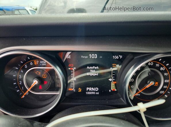 1C4HJXEG2KW633503 2019 JEEP WRANGLER Gray Вид щитка приладів