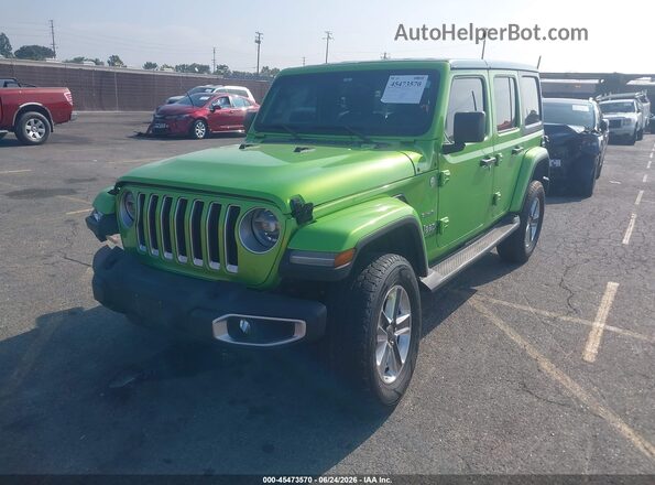 1C4HJXEG6JW251781 2018 JEEP WRANGLER UNLIMITED Green Vista tres cuartos delantera izquierda