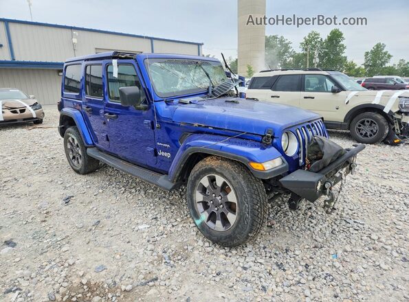 1C4HJXEGXJW213745 2018 JEEP WRANGLER Blue Front right