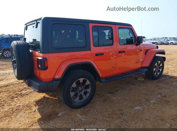 1C4HJXEGXJW227905 2018 JEEP WRANGLER UNLIMITED Orange Задня права чверть