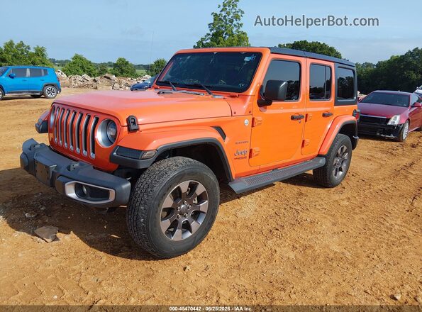 1C4HJXEGXJW227905 2018 JEEP WRANGLER UNLIMITED Orange Передня ліва чверть