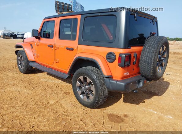 1C4HJXEGXJW227905 2018 JEEP WRANGLER UNLIMITED Orange Задня ліва чверть