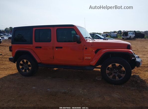 1C4HJXEGXJW227905 2018 JEEP WRANGLER UNLIMITED Orange Вид щитка приладів