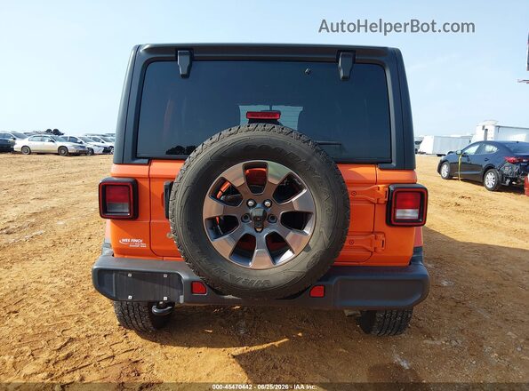 1C4HJXEGXJW227905 2018 JEEP WRANGLER UNLIMITED Orange Панорамний вид салону 360°