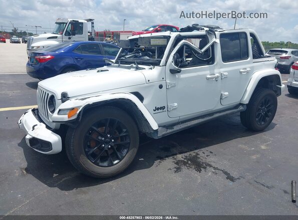 1C4HJXEM6PW507173 2023 JEEP WRANGLER White Առջևի ձախ երեք քառորդ տեսարան