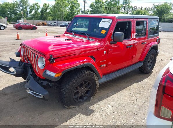 1C4HJXEN0LW172785 2020 JEEP WRANGLER UNLIMITED Red Vista tres cuartos delantera izquierda