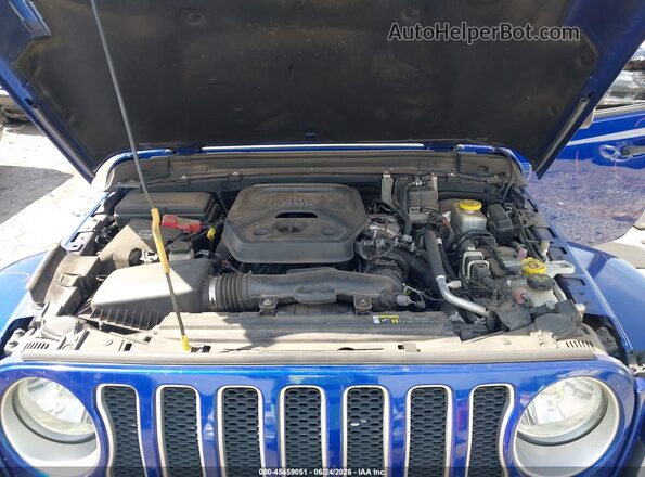 1C4HJXEN2JW314888 2018 JEEP WRANGLER UNLIMITED Blue Հետևի տեսք