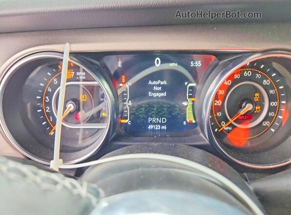 1C4HJXEN5MW682941 2021 JEEP WRANGLER Черный Вид щитка приборов