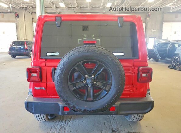 1C4HJXEN6MW736540 2021 JEEP WRANGLER Красный Вид сзади
