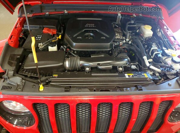 1C4HJXEN6MW736540 2021 JEEP WRANGLER Красный Вид задней части салона