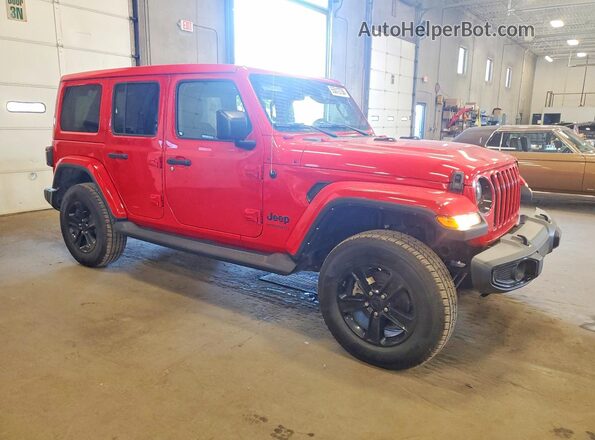 1C4HJXEN6MW736540 2021 JEEP WRANGLER Красный Передняя правая четверть