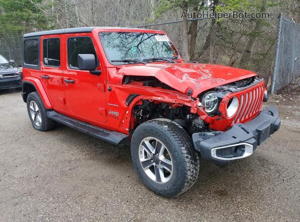 1C4HJXEN7MW588446 2021 JEEP WRANGLER Red Передня права чверть