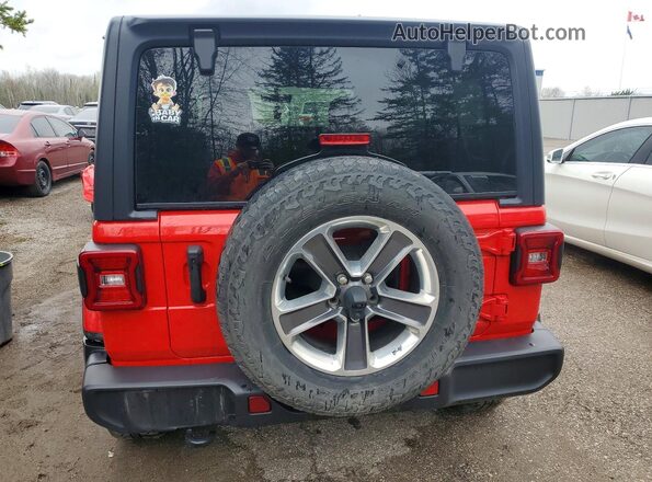 1C4HJXEN7MW588446 2021 JEEP WRANGLER Red Вид ззаду