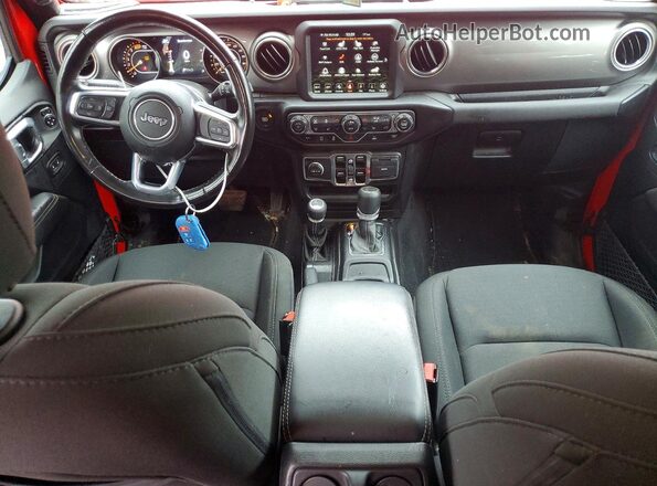 1C4HJXEN7MW588446 2021 JEEP WRANGLER Red Вид панелі приладів