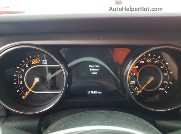 1C4HJXEN7MW588446 2021 JEEP WRANGLER Red Вид щитка приладів