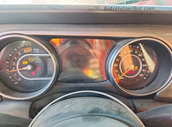 1C4HJXEN8LW213941 2020 JEEP WRANGLER Red ხელსაწყოთა პანელის ხედი