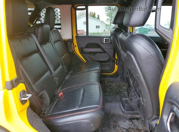 1C4HJXFG9JW308537 2018 JEEP WRANGLER Yellow Սալոնի հետևի տեսք