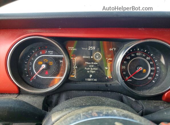 1C4HJXFN0LW127523 2020 JEEP WRANGLER Turquoise Widok zestawu wskaźników