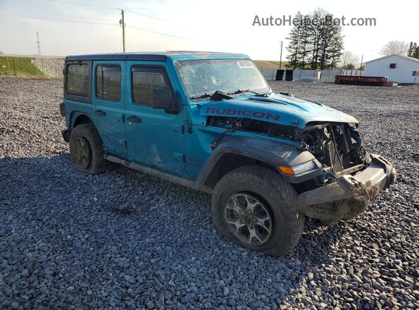 1C4HJXFN0LW127523 2020 JEEP WRANGLER Turquoise Przód prawy