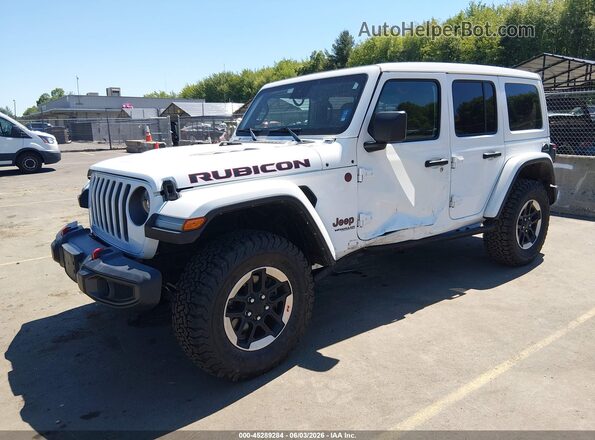 1C4HJXFN1MW698083 2021 JEEP WRANGLER UNLIMITED White Առջևի ձախ երեք քառորդ տեսարան