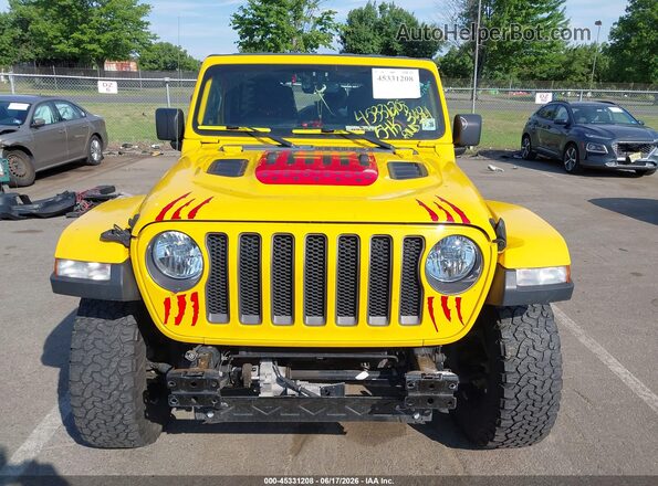 1C4HJXFN2MW719622 2021 JEEP WRANGLER UNLIMITED Yellow Սարքավորումների վահանակի տեսք