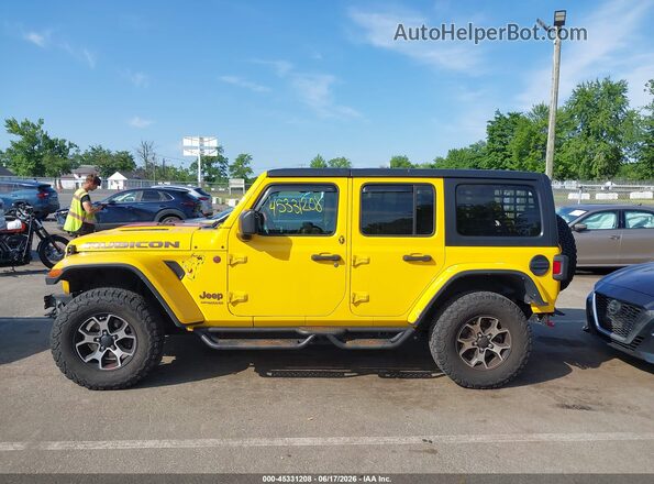 1C4HJXFN2MW719622 2021 JEEP WRANGLER UNLIMITED Yellow Սալոնի 360 աստիճան տեսք