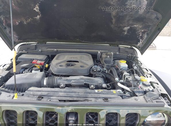 1C4HJXFN6MW620673 2021 JEEP WRANGLER UNLIMITED Зеленый Вид сзади