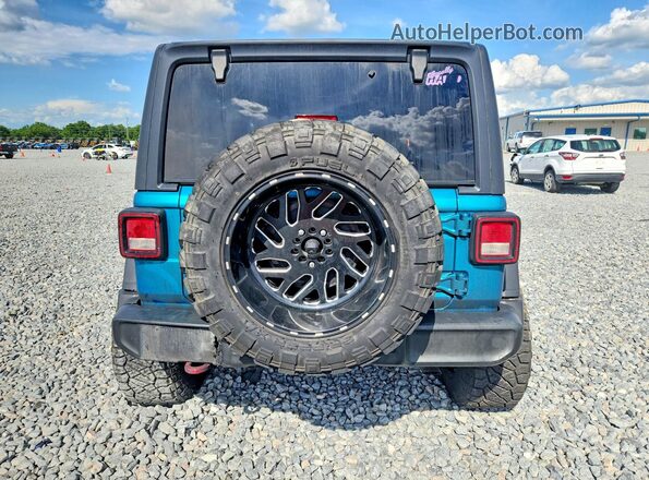 1C4HJXFNXLW351298 2020 JEEP WRANGLER Turquoise Вид ззаду