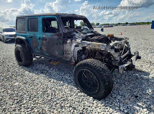 1C4HJXFNXLW351298 2020 JEEP WRANGLER Turquoise Передня права чверть