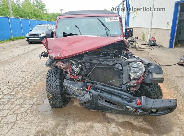 1C4HJXFNXMW652607 2021 JEEP WRANGLER Burgundy Vista frontal