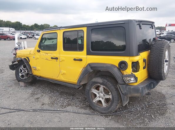 1C4HJXKN0MW608640 2021 JEEP WRANGLER UNLIMITED Yellow Հետևի աջ