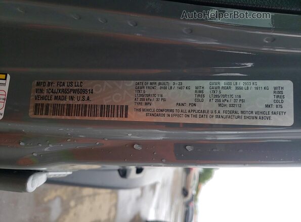 1C4JJXR65PW609514 2023 JEEP WRANGLER Gray 