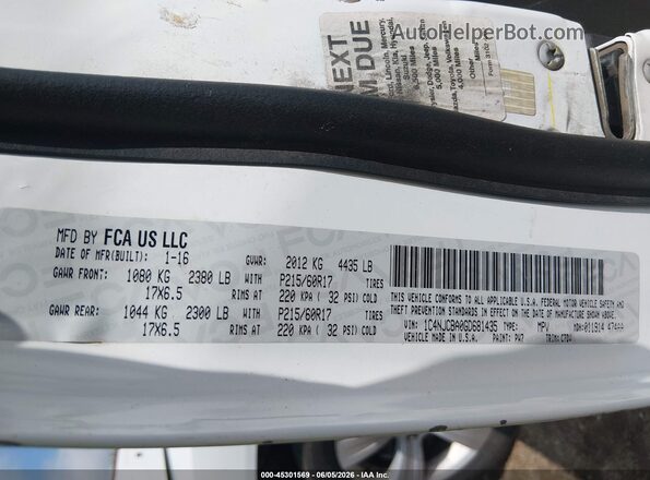 1C4NJCBA0GD681435 2016 JEEP COMPASS White Engine compartment view
