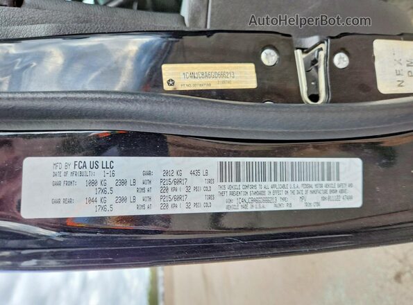 1C4NJCBA6GD666213 2016 JEEP COMPASS Black VIN sticker view