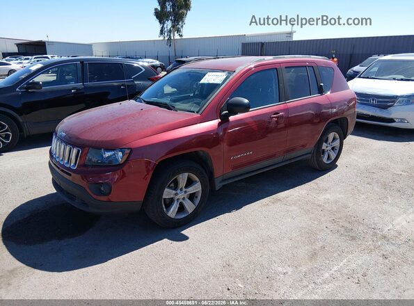 1C4NJCBA8GD666651 2016 JEEP COMPASS Бордовый Передняя левая четверть