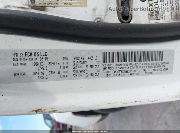 1C4NJCBA9GD568597 2016 JEEP COMPASS Белый Вид подкапотного пространства