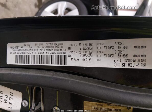 1C4NJCBAXGD621291 2016 JEEP COMPASS Черный Вид подкапотного пространства