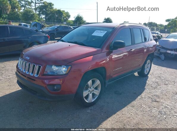 1C4NJCBAXHD148171 2017 JEEP COMPASS Red Առջևի ձախ երեք քառորդ տեսարան