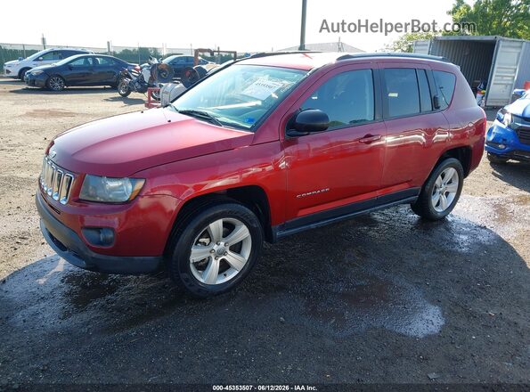 1C4NJDBB3GD723188 2016 JEEP COMPASS Бордовый Передняя левая четверть