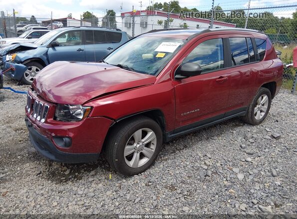 1C4NJDBB6HD105168 2017 JEEP COMPASS Red Передня ліва чверть