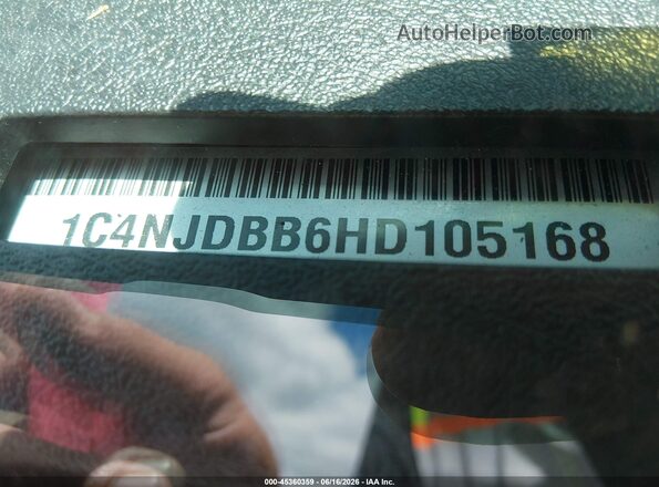 1C4NJDBB6HD105168 2017 JEEP COMPASS Red Вид підкапотного простору